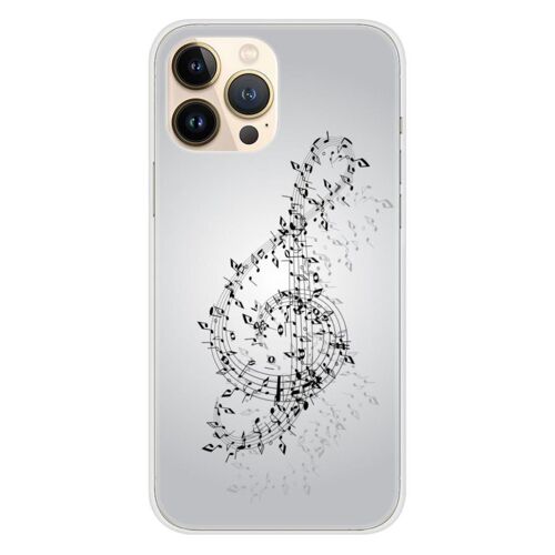 Coque En Silicone - Compatible Apple Iphone 13 Pro Max - Design Valse Des Notes