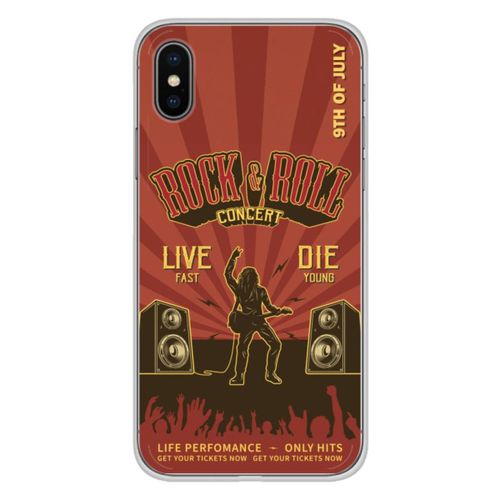 Coque En Silicone - Compatible Apple Iphone X, Apple Iphone Xs - Design Rock And Roll