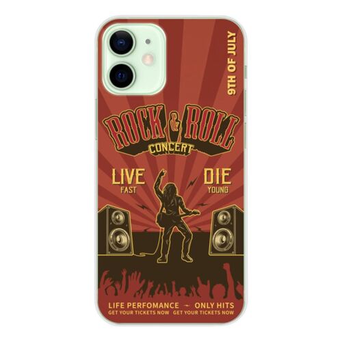 Coque En Silicone - Compatible Apple Iphone 12 Mini - Design Rock And Roll