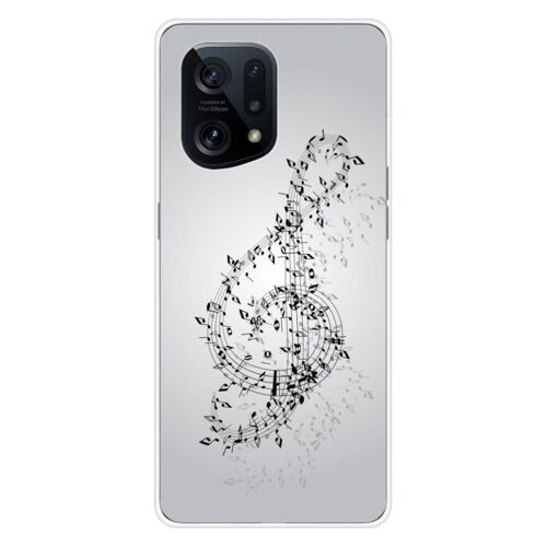 Coque En Silicone - Compatible Oppo Find X5 - Design Valse Des Notes