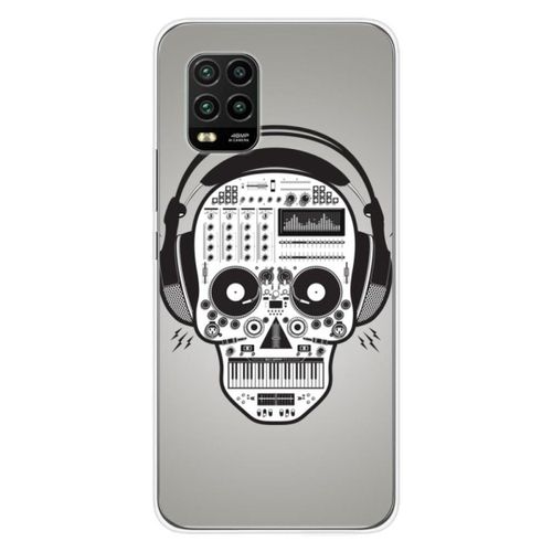 Coque En Silicone - Compatible Xiaomi Mi 10 Lite - Design Skull Music