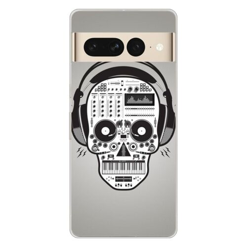 Coque En Silicone - Compatible Google Pixel 7 Pro - Design Skull Music