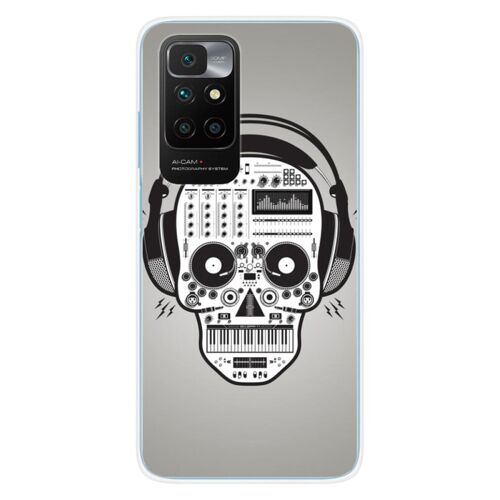 Coque En Silicone - Compatible Xiaomi Redmi 10 - Design Skull Music