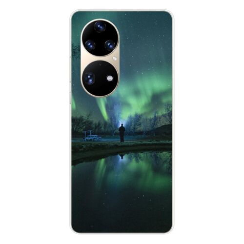 Coque En Silicone - Compatible Huawei P50 Pro - Design Aurores Boreales