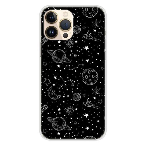 Coque En Silicone - Compatible Apple Iphone 13 Pro Max - Design Galaxy Draw