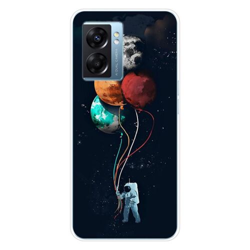 Coque En Silicone - Compatible Oppo A77 5g, Oppo A57 4g, Oppo A57 5g - Design Cosmonaute Aux Ballons