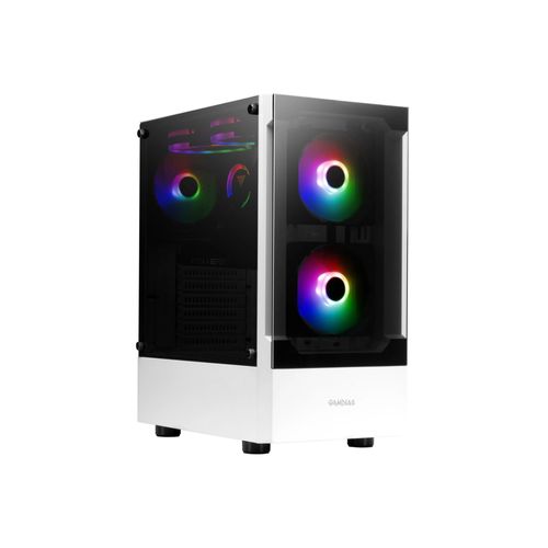 Boitier PC Moyen Tour ATX Gamdias Talos E3 RGB avec panneau vitré - Blanc