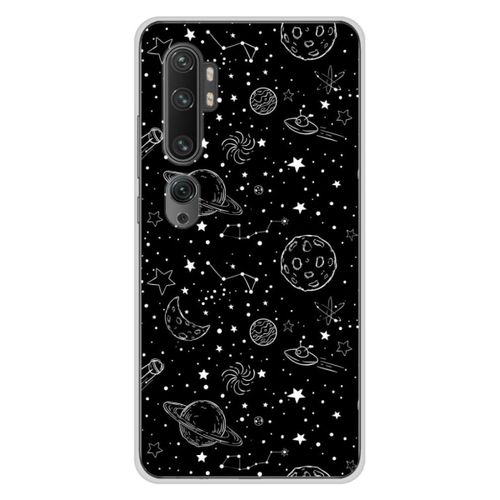 Coque En Silicone - Compatible Xiaomi Mi Note 10, Xiaomi Mi Note 10 Pro - Design Galaxy Draw