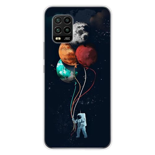 Coque En Silicone - Compatible Xiaomi Mi 10 Lite - Design Cosmonaute Aux Ballons