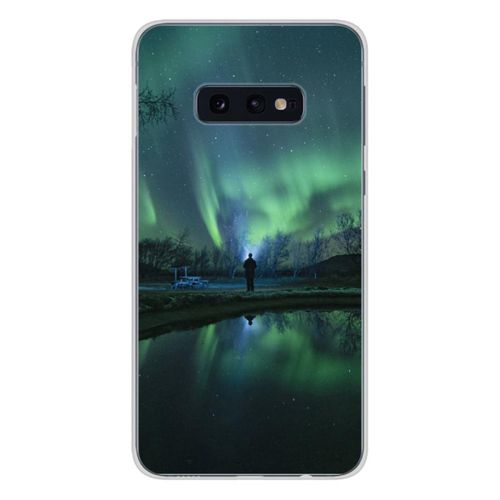 Coque En Silicone - Compatible Samsung Galaxy S10e - Design Aurores Boreales