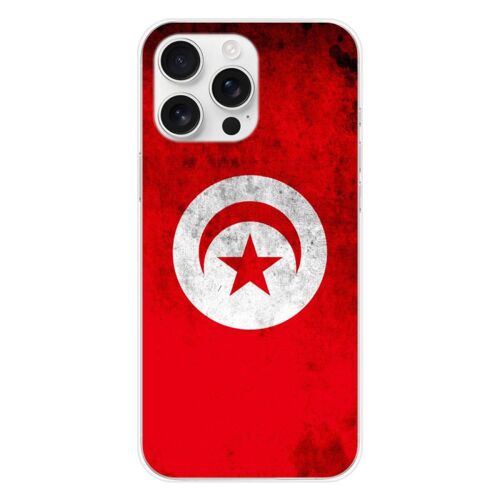Coque En Silicone - Compatible Apple Iphone 16 Pro Max - Design Drapeau Tunisie