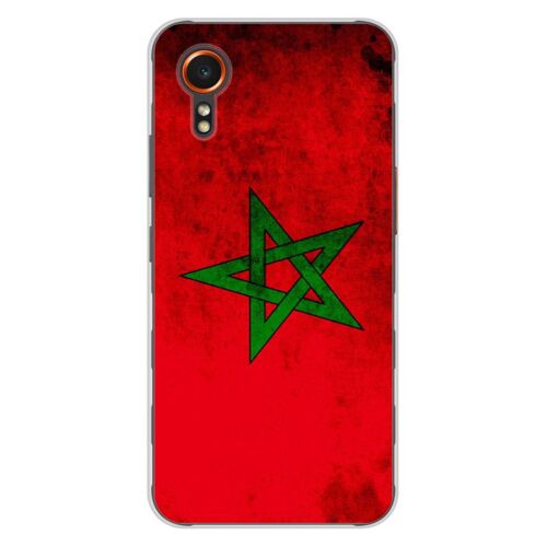Coque En Silicone - Compatible Samsung Galaxy Xcover 7 - Design Drapeau Maroc