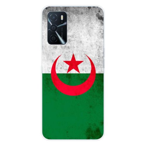 Coque En Silicone - Compatible Oppo A16 - Design Drapeau Algerie