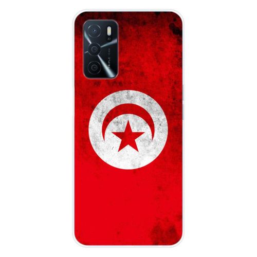 Coque En Silicone - Compatible Oppo A16 - Design Drapeau Tunisie