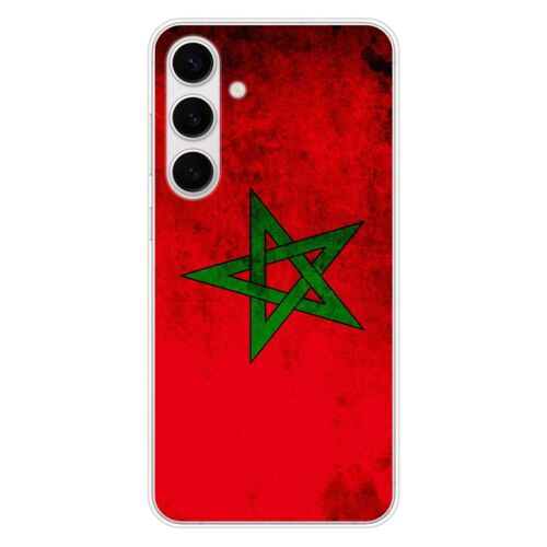 Coque En Silicone - Compatible Samsung Galaxy S24 Plus, Samsung Galaxy S25 Plus - Design Drapeau Maroc