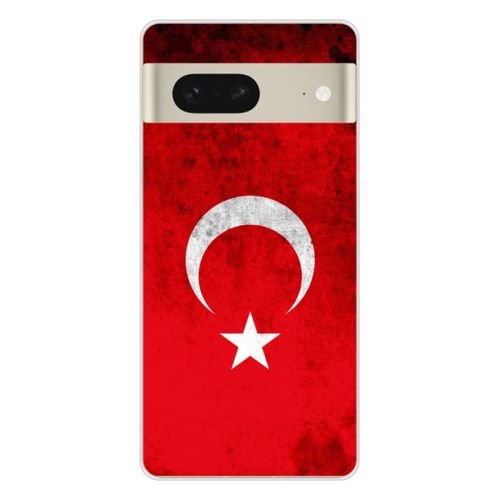 Coque En Silicone - Compatible Google Pixel 7 - Design Drapeau Turquie