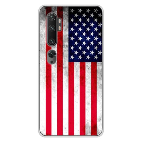 Coque En Silicone - Compatible Xiaomi Mi Note 10, Xiaomi Mi Note 10 Pro - Design Drapeau Usa