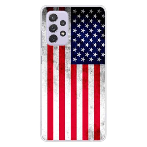 Coque En Silicone - Compatible Samsung Galaxy A52 - Design Drapeau Usa