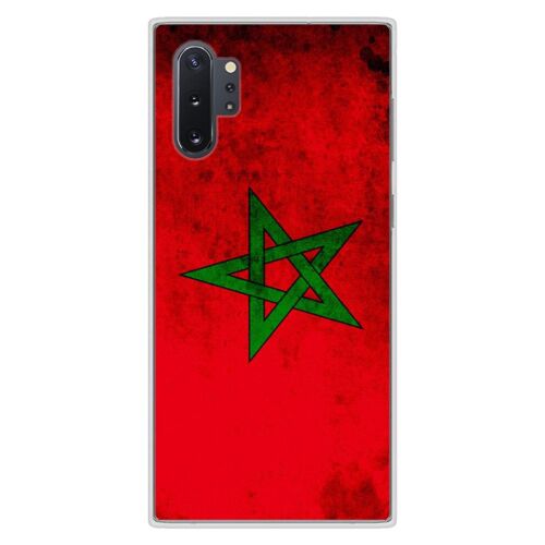 Coque En Silicone - Compatible Samsung Galaxy Note 10 Plus - Design Drapeau Maroc