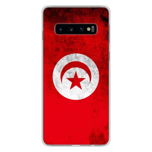 Coque En Silicone - Compatible Samsung Galaxy S10 - Design Drapeau Tunisie