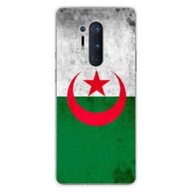 Coque En Silicone - Compatible Oneplus 8 Pro - Design Drapeau Algerie