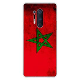 Coque En Silicone - Compatible Oneplus 8 Pro - Design Drapeau Maroc