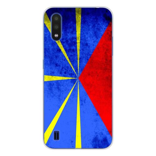 Coque En Silicone - Compatible Samsung Galaxy A01 - Design Drapeau La Reunion