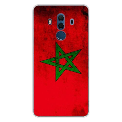 Coque En Silicone - Compatible Huawei Mate 10 Pro - Design Drapeau Maroc