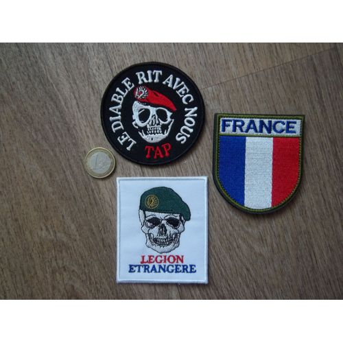 Lot 3 Écussons Légion Troupe Aéroportée France Insignes Collection