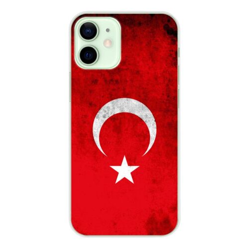 Coque En Silicone - Compatible Apple Iphone 12 Mini - Design Drapeau Turquie