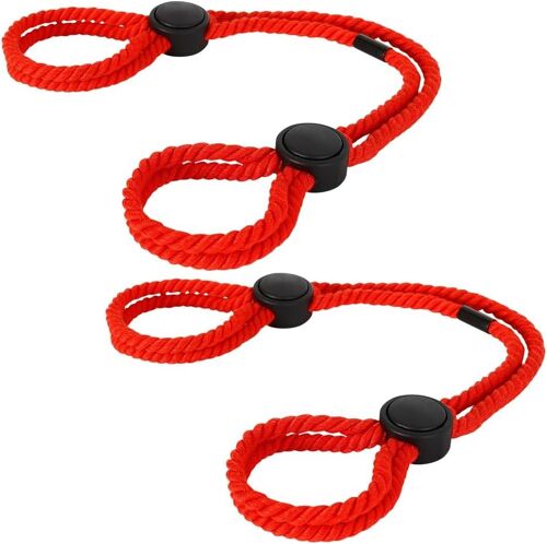 Kal-Menottes Sex Lit, 2pcs Corde Bondage, Kit Bondage De Menottes Réglables, Sex Restraints Für Handgelenke Und Knöchel, Sex Bondage Pour Adulte Paare (Rouge)