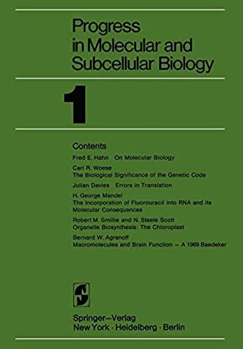 Progress In Molecular And Subcellular Biology