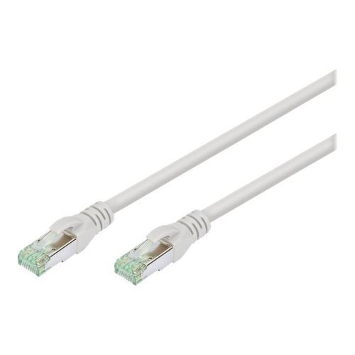 DIGITUS - Cordon de raccordement - RJ-45 (M) pour RJ-45 (M) - 2 m - SFTP - CAT 8.1 - IEEE 802.3 - sans halogène, moulé - gris