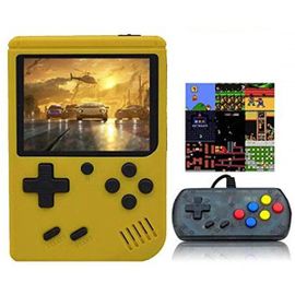 Rétro Portable Mini Console De Jeu Portatif 8 Bits 3.0 Pouces Couleur Lcd Enfants Color Game Player Intégré 168 Jeux-Jaune