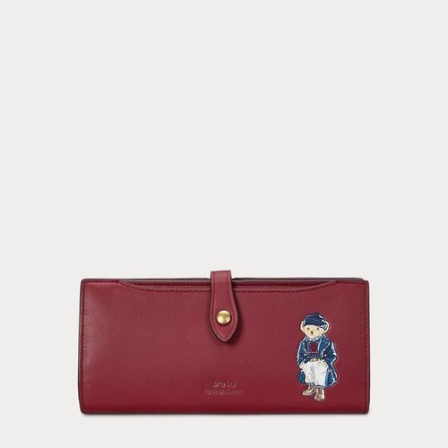 Portefeuille Polo Bear à pression cuir