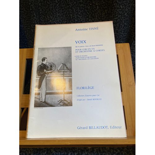 Antoine Tisné Voix Pour Cor Et Piano Partition Éditions Billaudot