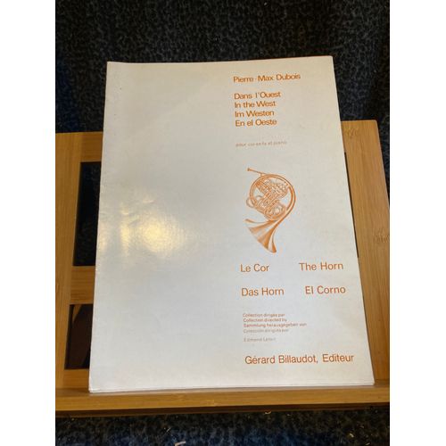 Pierre Max Dubois Dans L'ouest Pour Cor Et Piano Partition Éditions Billaudot