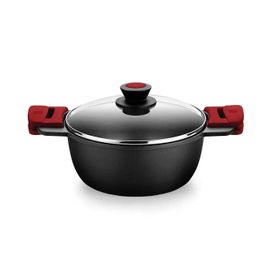 Bra Premiere | Casserole Haute De 24 Cm En Fonte D'aluminium, Couches, Revêtement Antiadhésif Renforcé, 2 Poignées Amovibles En