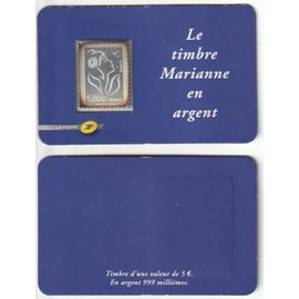 timbre Marianne en argent 999 millièmes Timbre Marianne En Argent