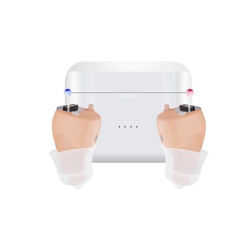 Aide auditive rechargeable 16 canaux ITC aide auditive pour sourds mini haut-parleur sans fil en 2024 meilleurs écouteurs pour appareils auditifs sévisibles - Type F50D2-Pair