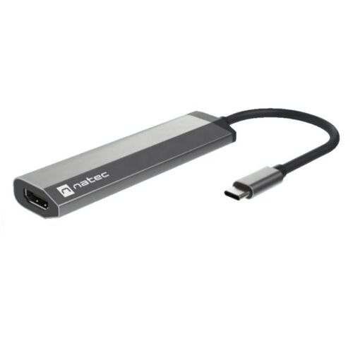 NATEC Fowler Slim Avec fil USB 3.2 Gen 1 (3.1 Gen 1) Type-C Noir, Chrome