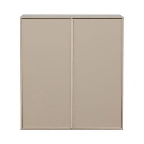 Buffet 2 Portes 100x58x110 En Pin Massif Gris Clair - Moli