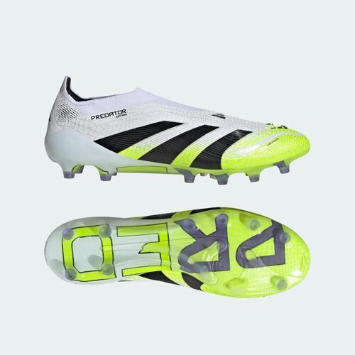 Chaussures Predator Elite Sans Lacets Terrain Synthétique Adidas Cloud White Core Black Lucid Lemon