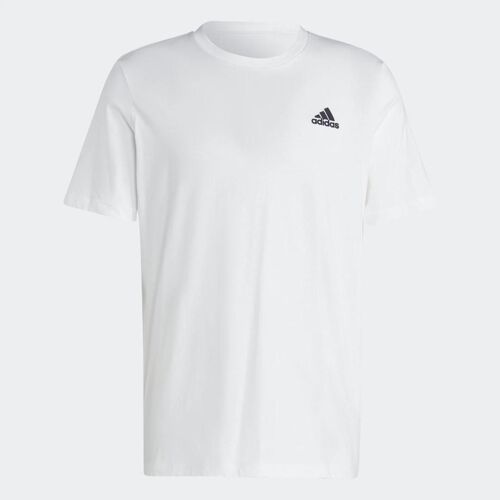 T-Shirt En Jersey À Petit Logo Brodé Essentials Adidas - White - M