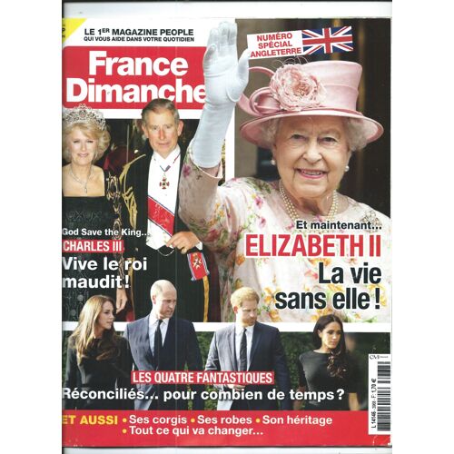 France Dimanche 16/09/2022 Elizabeth 2, Laury Thilleman, Sylvie Vartan, Michel Fugain, E. Esnoult, Jean-Luc Godard, Chantal Goya, Dani, Jacques Martin,Zaz,Murray Head,Bilal Hassani, Amandine Bourgeois