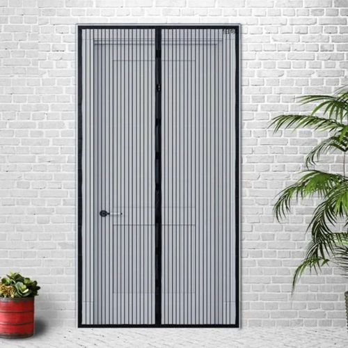 Rideau De Porte Anti-Moustique Ventilé,Pas De Poinçonnage,Fermeture Automatique,Couverture Invisible En Maille,Protection Pour Animaux De Compagnie Et Enfants - Type Heitiaowenwu-80x210cm