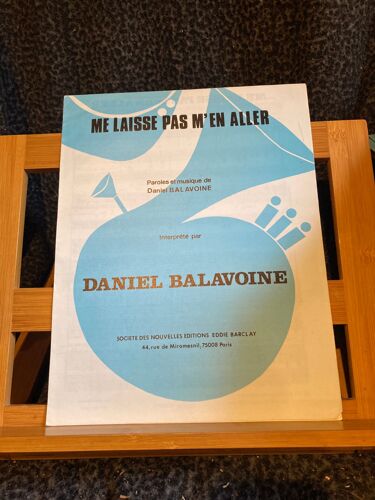 Daniel Balavoine Me Laisse Pas M'en Aller Partition Chant Piano Accords Barclay