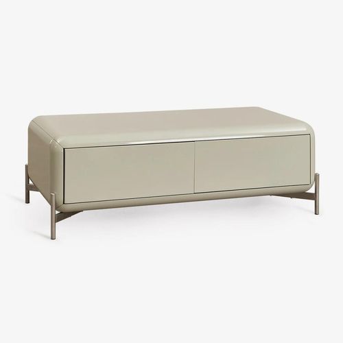 Table Basse Rectangulaire 120x60 Cm En Mdf Alazne Vert Laurier