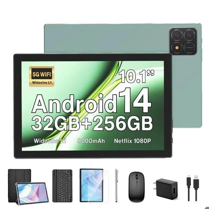 CWOWDEFU Tablette Tactile 10 Pouces Android Tablet Avec Cas WiFi 10.1