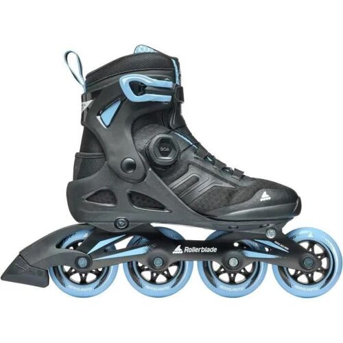 Rollers Femme - Rollerblade - Macroblade 84 Boa - Noir/Bleu - Taille 42 - Confort Et Performance